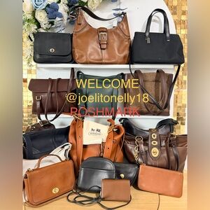 Coach Brown and Black Leather Crossbody Bags